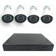 KIT HD DVR AHD 4 CANALES 720P + 4 CAMARAS HD AHD 720P IR 20M 3.6MM