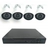 KIT HD DVR AHD 4 CANALES 720P + 4 CAMARAS HD AHD 720P IR 20M 3.6MM