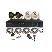 Kit DVR Monitoreo y Seguridad HD 4 Camaras 1MP