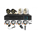 Kit DVR Monitoreo y Seguridad HD 4 Camaras 1MP
